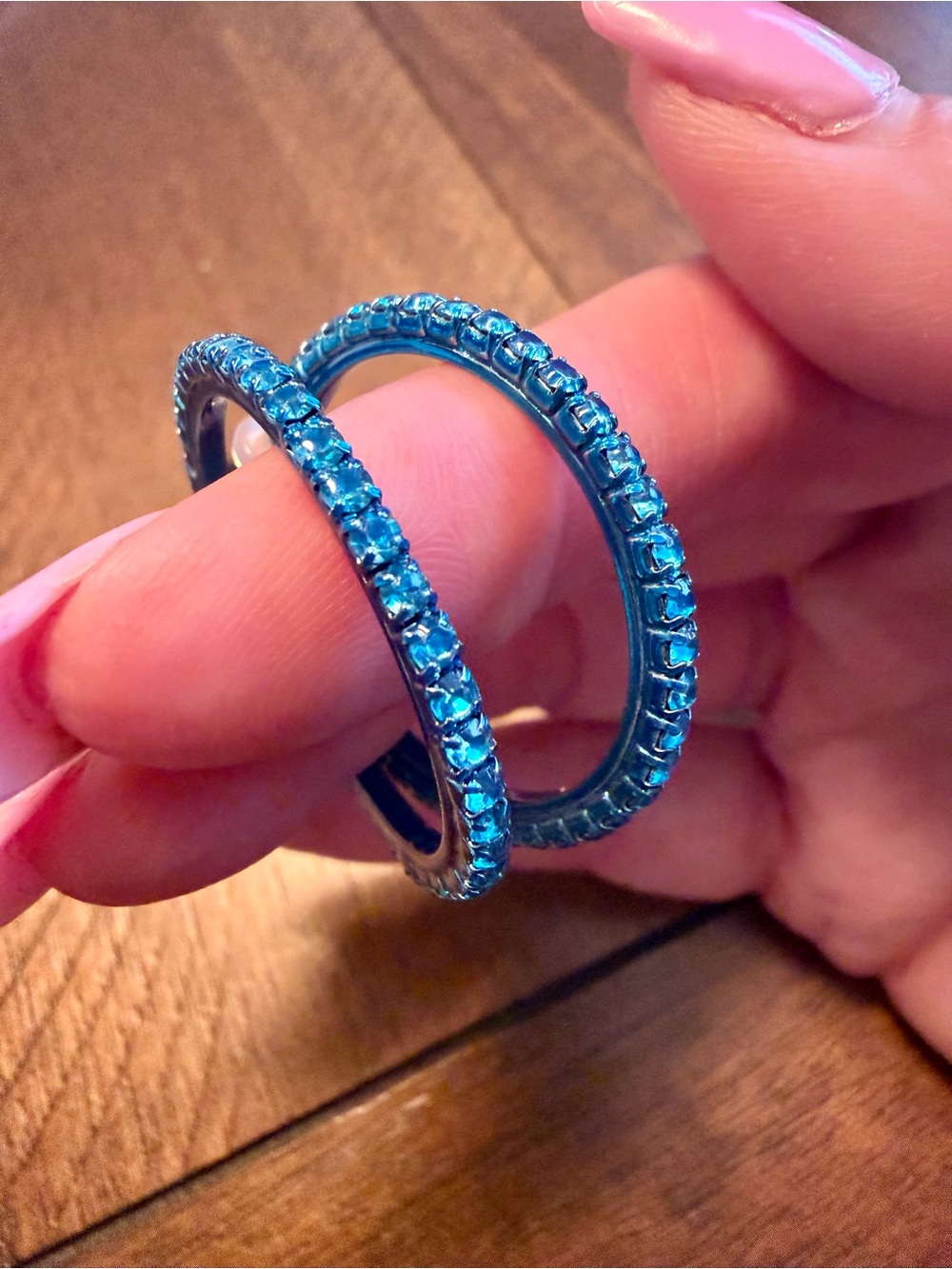 By Alexa Rae mini Ava earrings-Liquid Metallic Nightclub Blues